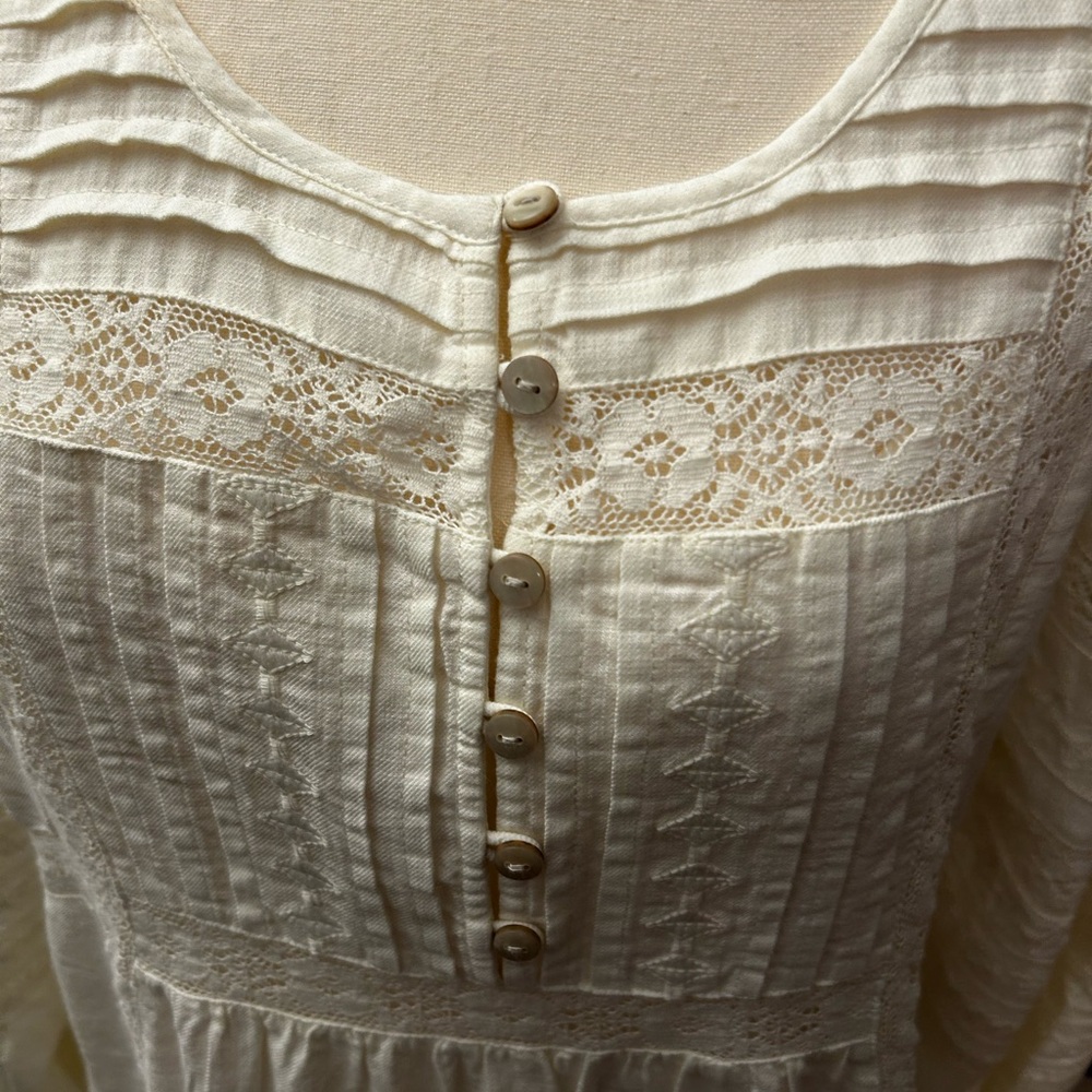 NWT Lucky Brand Cream Dress Size Medium with Special Detailing and Lining - Picture 6 of 16